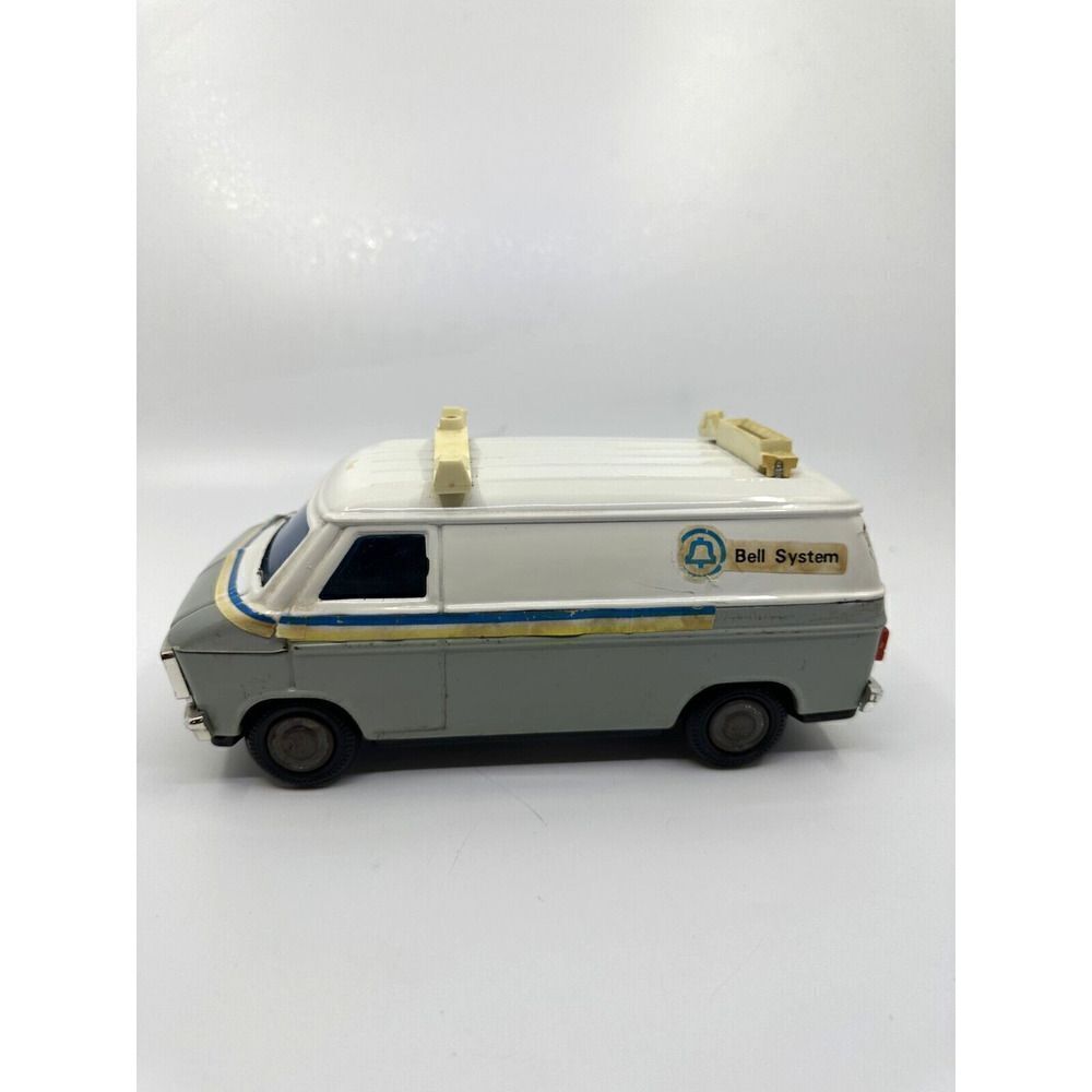 Bell System Service‎ Van Coin Bank Unisex OS White Grey Good Vintage 1970s Toy